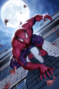 Spider Man Warrior (1280x2120) Resolution Wallpaper