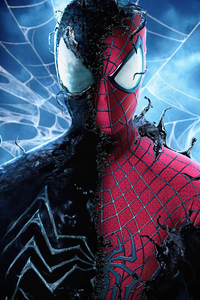 Spider Man With The Symbiote 4k (480x854) Resolution Wallpaper