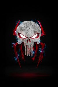 Spider Man X Punisher Mashup Logo (1280x2120) Resolution Wallpaper