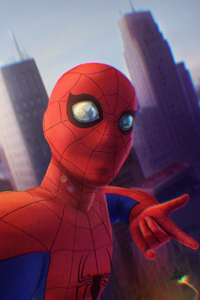 Spider Selfie (480x854) Resolution Wallpaper
