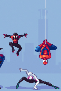 Spider Verse 8 Bit (1080x2280) Resolution Wallpaper