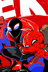 Spider Verse Heroes 5k (750x1334) Resolution Wallpaper