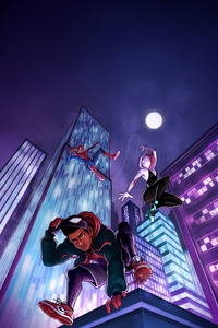 Spider Verse Heroes Strikes (720x1280) Resolution Wallpaper