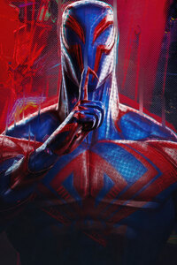 Spiderman 2099 Across The Spiderverse (750x1334) Resolution Wallpaper