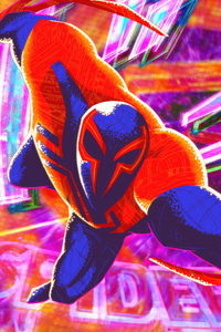 Spiderman 2099 Aka Miguel O Hara 4k (1125x2436) Resolution Wallpaper