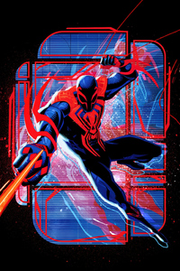 Spiderman 2099 Dark Minimal 5k (240x320) Resolution Wallpaper