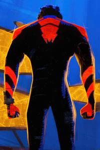 Spiderman 2099 In Spider Man Across The Spider Verse (2160x3840) Resolution Wallpaper