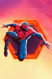 Spiderman 2099 In Spiderman Across The Spider Verse 5k (320x568) Resolution Wallpaper