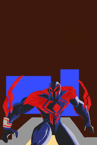 Spiderman 2099 Inferno Knight (1080x2160) Resolution Wallpaper