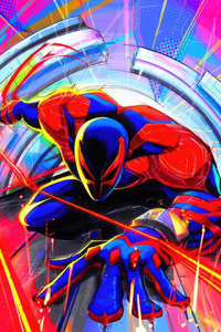 Spiderman 2099 Spider Man Across The Spider Verse 4k (640x1136) Resolution Wallpaper