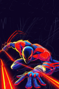 Spiderman 2099 Spider Man Across The Spider Verse (240x400) Resolution Wallpaper