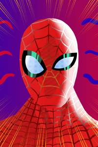 Spiderman Abstract Art 4k (720x1280) Resolution Wallpaper