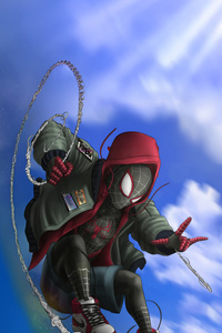 Spiderman Against The Void (360x640) Resolution Wallpaper
