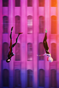 Spiderman And Gwen Stacy Together 4k (1080x2280) Resolution Wallpaper