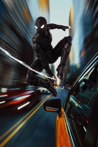 Spiderman Black Suit 2020 (240x400) Resolution Wallpaper