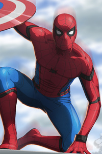 Spiderman Civil War Artwork 8k