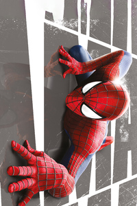 Spiderman Climbing Wall 5k (1080x1920) Resolution Wallpaper