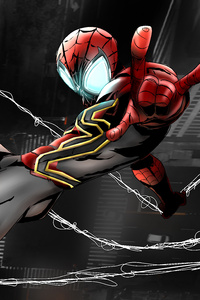 Spiderman Cool Art 4k (1080x2280) Resolution Wallpaper