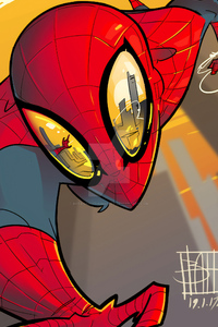 Spiderman Digital Fanart (640x960) Resolution Wallpaper