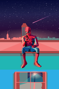 Spiderman Digital (240x320) Resolution Wallpaper
