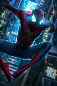 Spiderman Eyes Glowing (750x1334) Resolution Wallpaper
