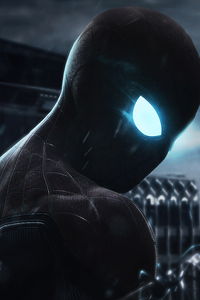 Spiderman Far From Home Neon 4k (640x1136) Resolution Wallpaper