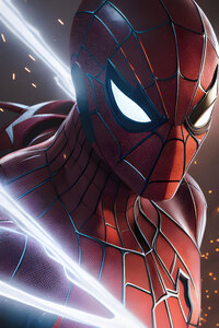 Spiderman Glowing Eyes 4k (1440x2960) Resolution Wallpaper