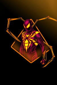Spiderman Gold Conqueror (320x568) Resolution Wallpaper