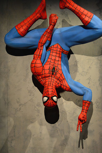 Spiderman Hanging (1280x2120) Resolution Wallpaper