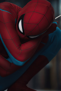 Spiderman In Action 5k (640x1136) Resolution Wallpaper
