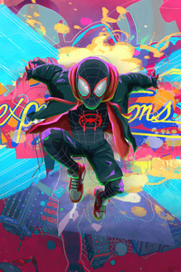 Spiderman Into The Spiderverse Fan Art 5k (720x1280) Resolution Wallpaper
