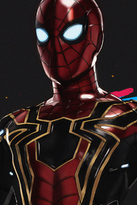 Spiderman Iron Art (320x480) Resolution Wallpaper