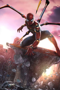 Spiderman Iron Suit (1080x2160) Resolution Wallpaper