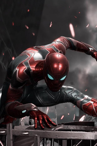 Spiderman Iron Suit Ps4 (480x854) Resolution Wallpaper