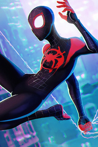 Spiderman Jump 4k Art (640x1136) Resolution Wallpaper