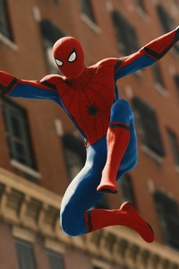 Spiderman Jumping 4k (360x640) Resolution Wallpaper