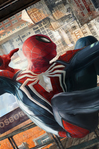 Spiderman Jumping (640x960) Resolution Wallpaper