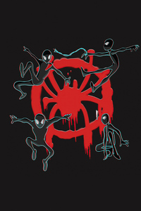 Spiderman Logo Minimal 4k (1080x2280) Resolution Wallpaper