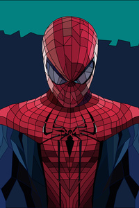 Spiderman Low Poly Art (1125x2436) Resolution Wallpaper