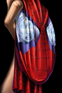 640x960 Spiderman Mask Artwork 4k