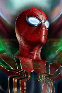 Spiderman Mask Eye Art (240x320) Resolution Wallpaper