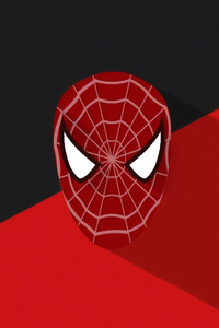 Spiderman Mask Minimal (1080x2160) Resolution Wallpaper