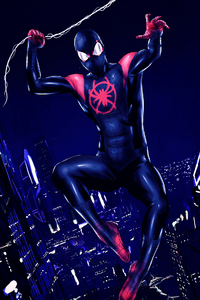 Spiderman Miles Morales Arts (540x960) Resolution Wallpaper