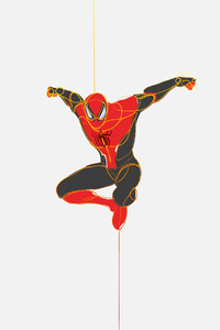 Spiderman Minimal 4k Art (640x1136) Resolution Wallpaper
