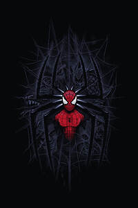 Spiderman Minimalist Digital Art 4k (1080x2160) Resolution Wallpaper