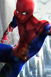 Spiderman New Art 4k (240x320) Resolution Wallpaper