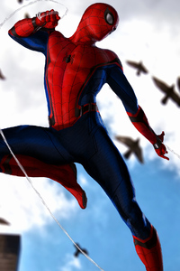 Spiderman New Art (320x480) Resolution Wallpaper