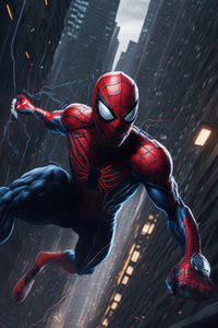 Spiderman New York 5k (320x568) Resolution Wallpaper