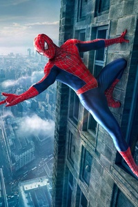 Spiderman New York (320x480) Resolution Wallpaper