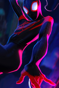 Spiderman Newart Verse (320x480) Resolution Wallpaper